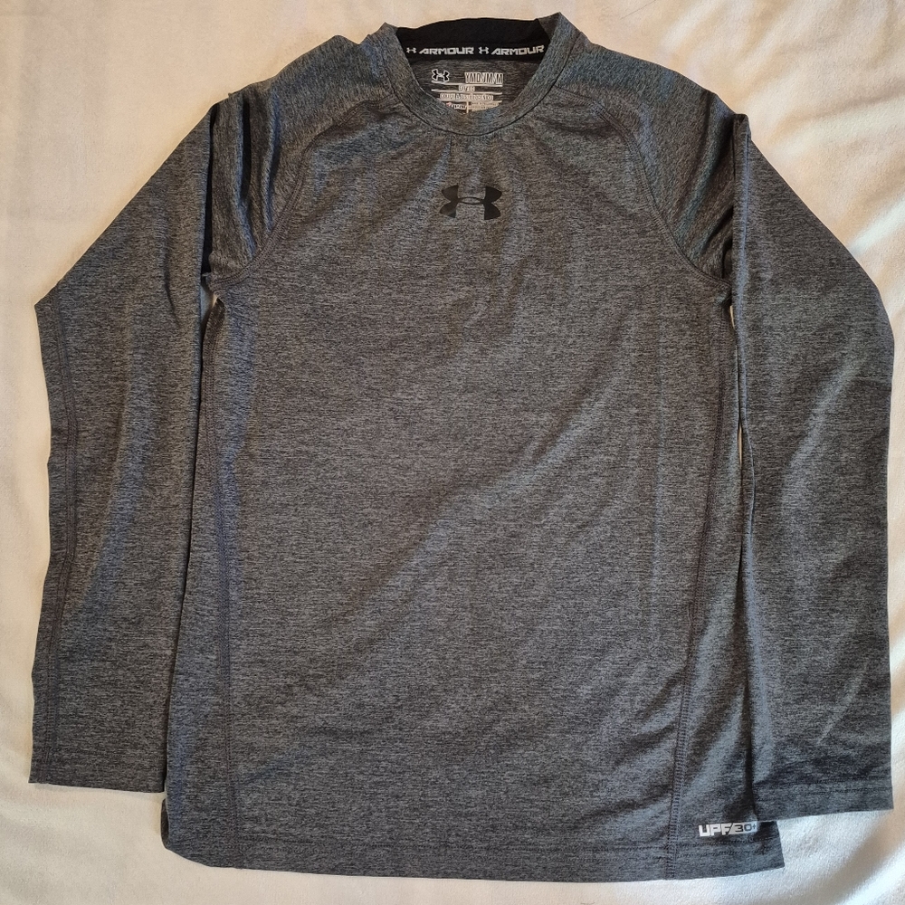 Under Armour Boy's Gray Long Sleeve Shirt